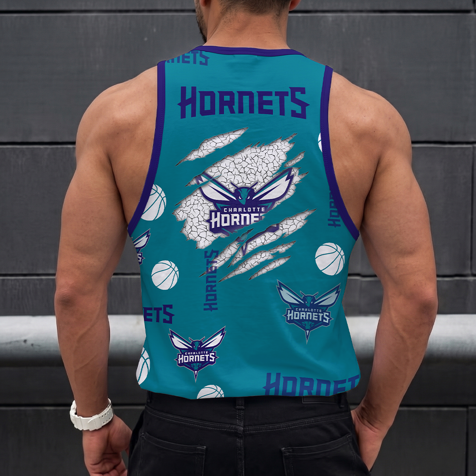 Limited Edition – Customized NBA Charlotte Hornets Unisex Tank Top - Image 2