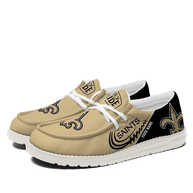 Limited Edition – Customized NFL New Orleans Saints Loafer Shoes - Image 2