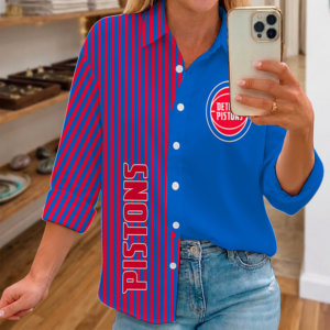 Limited Edition – Customized NBA Detroit Pistons Women Casual Shirt For Fan