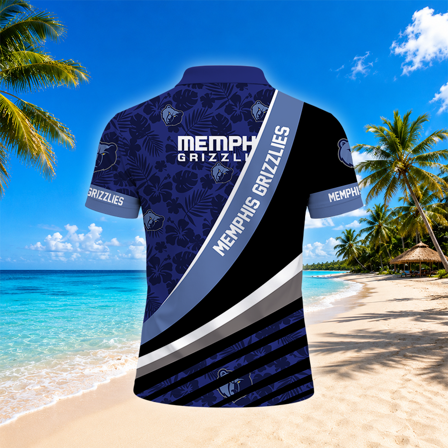 Limited Edition – Customized NBA Memphis Grizzlies Polo Shirt - Image 2