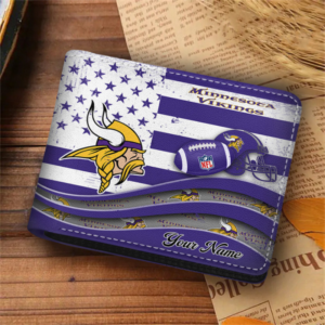 Limited Edition – Customized NFL Minnesota Vikings Leather Wallet