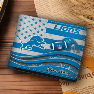 Limited Edition – Customized NFL Detroit Lions Leather Wallet