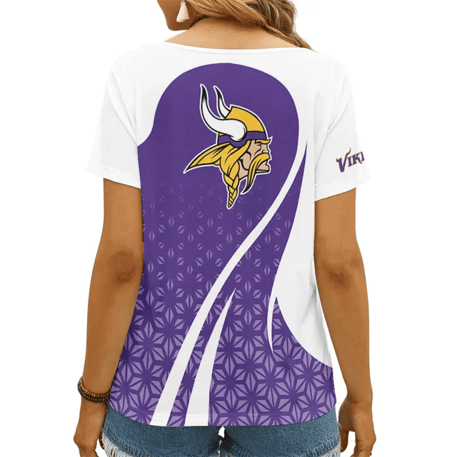 Limited Edition – Customized NFL Minnesota Vikings V-Neck Female Shirt - Image 2