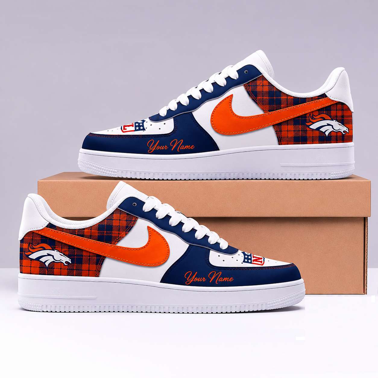 Limited Edition – Customized NFL Denver Broncos Af1 Shoes