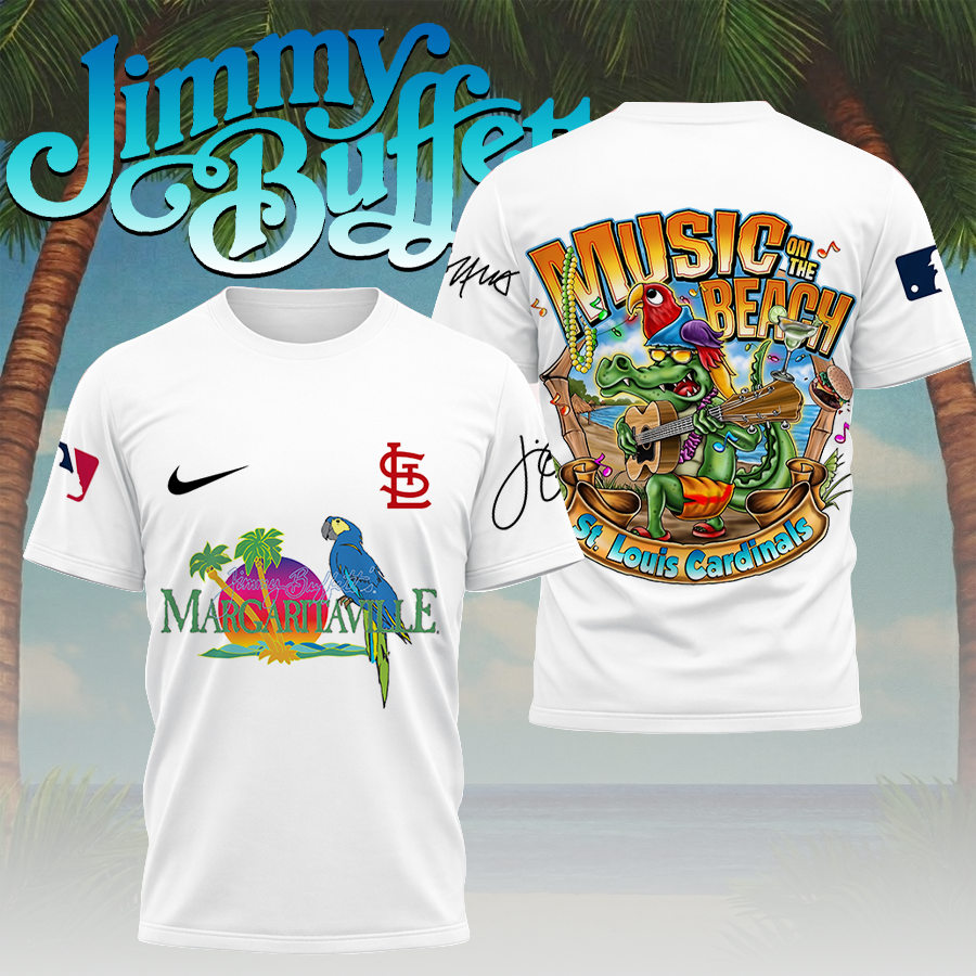Limited Edition – Customized MLB St. Louis Cardinals X Jimmy Buffett T-Shirt, Hoodie, Zip Hoodie - Image 2