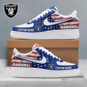 Limited Edition – Customized NFL Las Vegas Raiders Af1 Shoes
