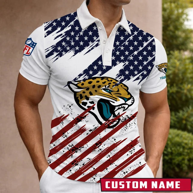 Limited Edition – Customized NFL Jacksonville Jaguars Polo Shirt - Image 2