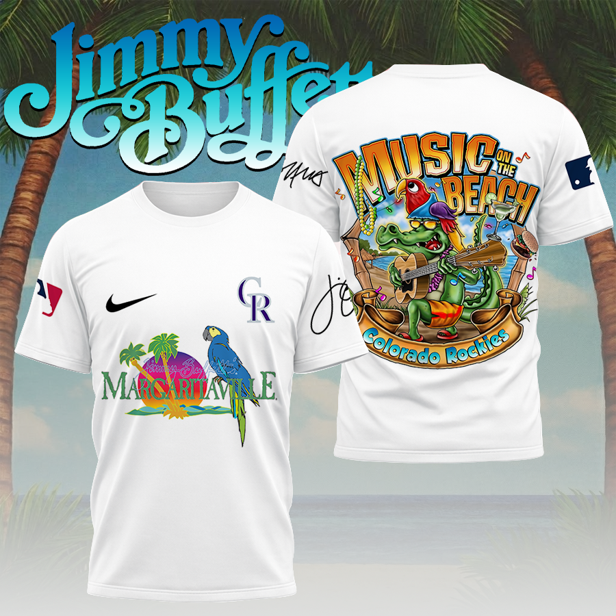Limited Edition – Customized MLB Colorado Rockies X Jimmy Buffett T-Shirt, Hoodie, Zip Hoodie - Image 2