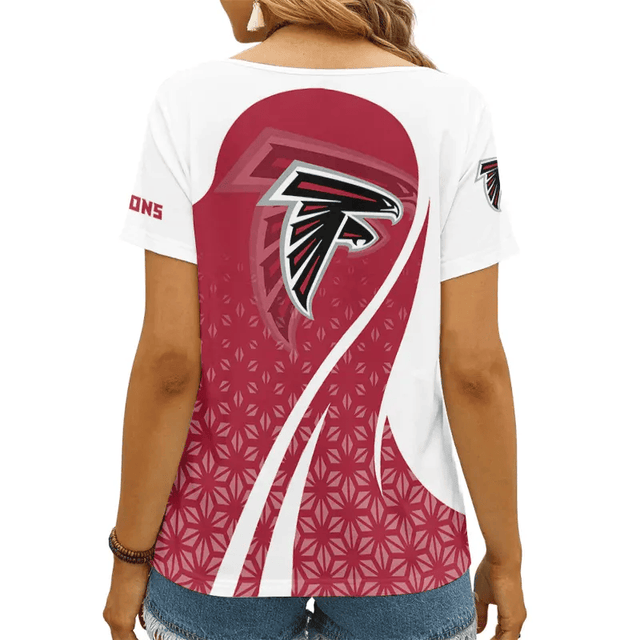 Limited Edition – Customized NFL Atlanta Falcons V-Neck Female Shirt - Image 2