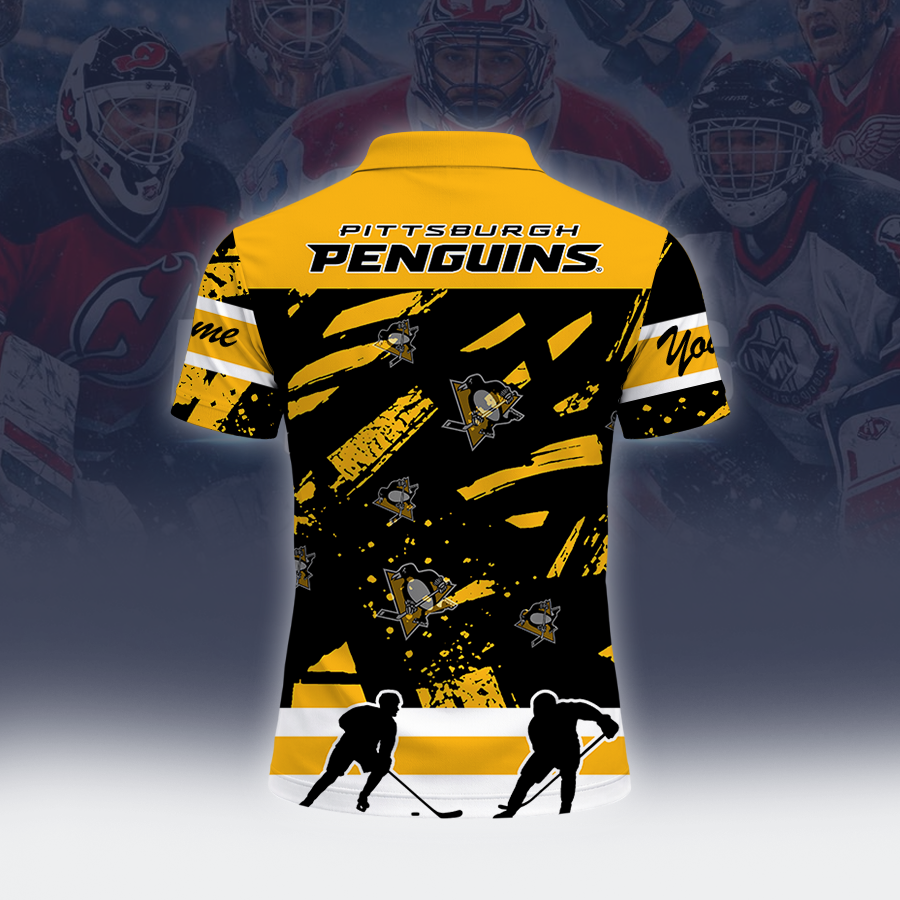 Limited Edition – Customized NHL Pittsburgh Penguins Polo Shirt - Image 2