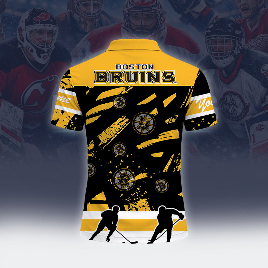 Limited Edition – Customized NHL Boston Bruins Polo Shirt - Image 2