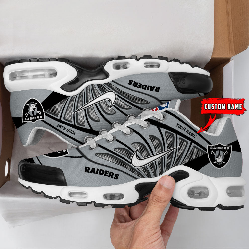 Limited Edition – Customized NFL Las Vegas Raiders Air Max Plus Sneakers - Image 2