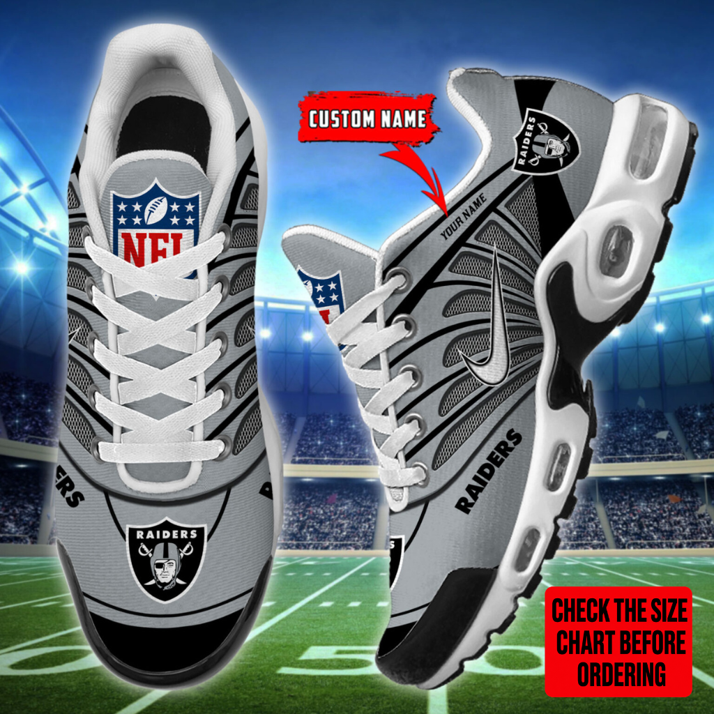 Limited Edition – Customized NFL Las Vegas Raiders Air Max Plus Sneakers