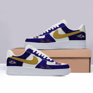 Limited Edition – Customized NFL Baltimore Ravens Af1 Shoes