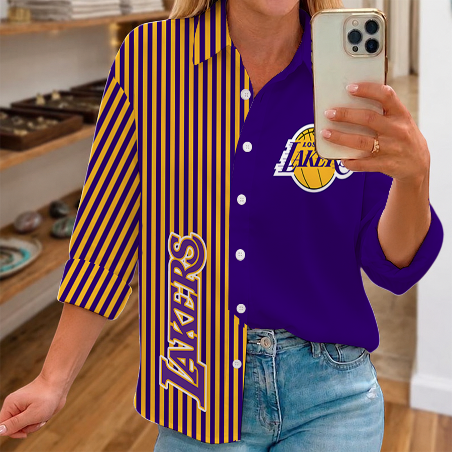 Limited Edition – Customized NBA Los Angeles Lakers Women Casual Shirt For Fan