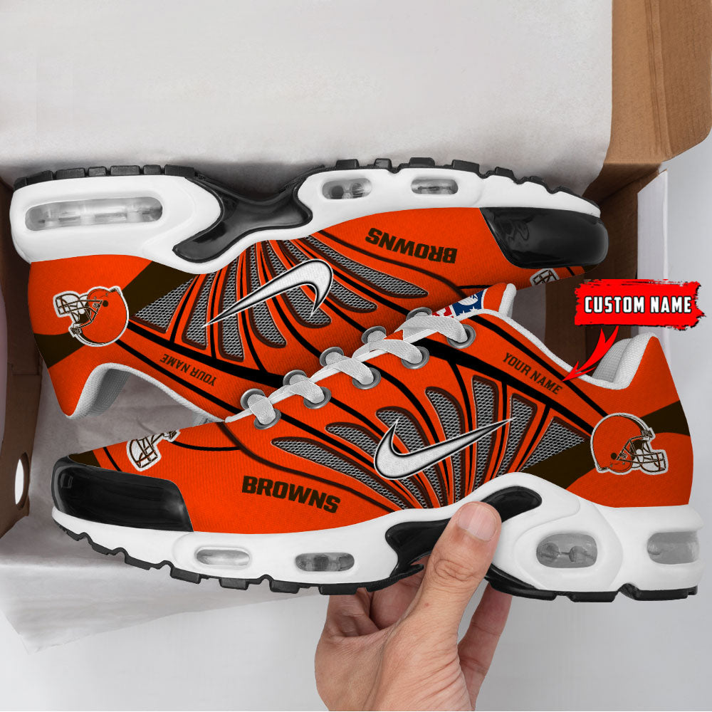 Limited Edition – Customized NFL Cleveland Browns Air Max Plus Sneakers - Image 2