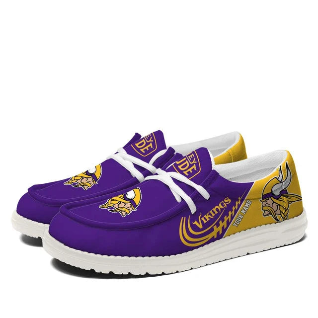 Limited Edition – Customized NFL Minnesota Vikings Loafer Shoes - Image 2