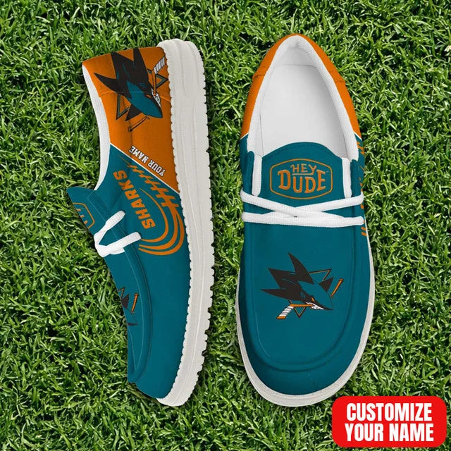 Limited Edition – Customized NHL San Jose Sharks Premium Loafer Shoes - Image 2
