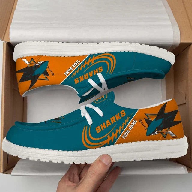 Limited Edition – Customized NHL San Jose Sharks Premium Loafer Shoes