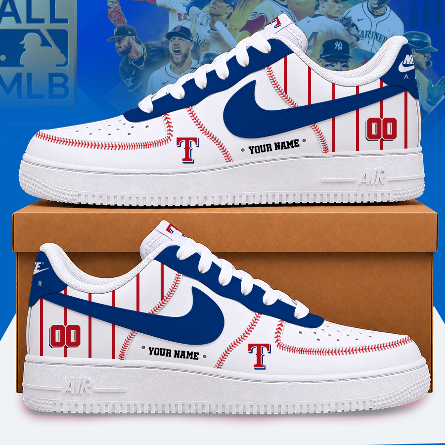 Limited Edition – Customized MLB Texas Rangers Af1 Shoes