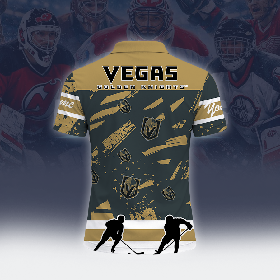 Limited Edition – Customized NHL Vegas Golden Knights Polo Shirt - Image 2