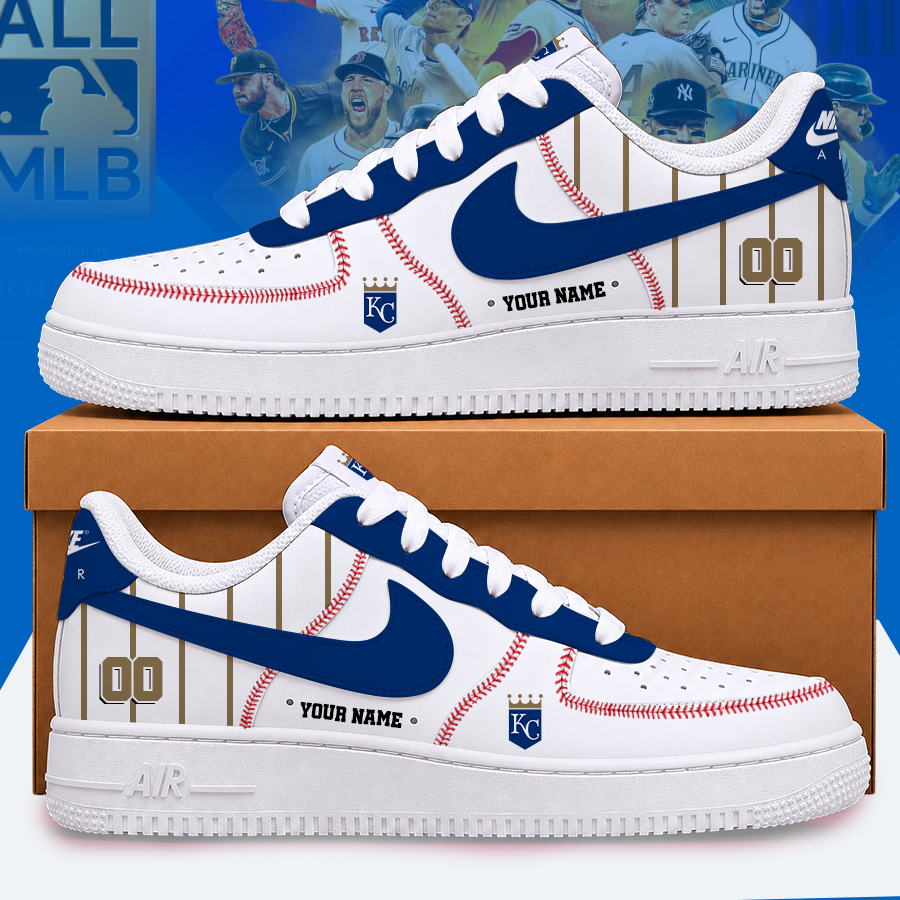 Limited Edition – Customized MLB Kansas City Royals Af1 Shoes