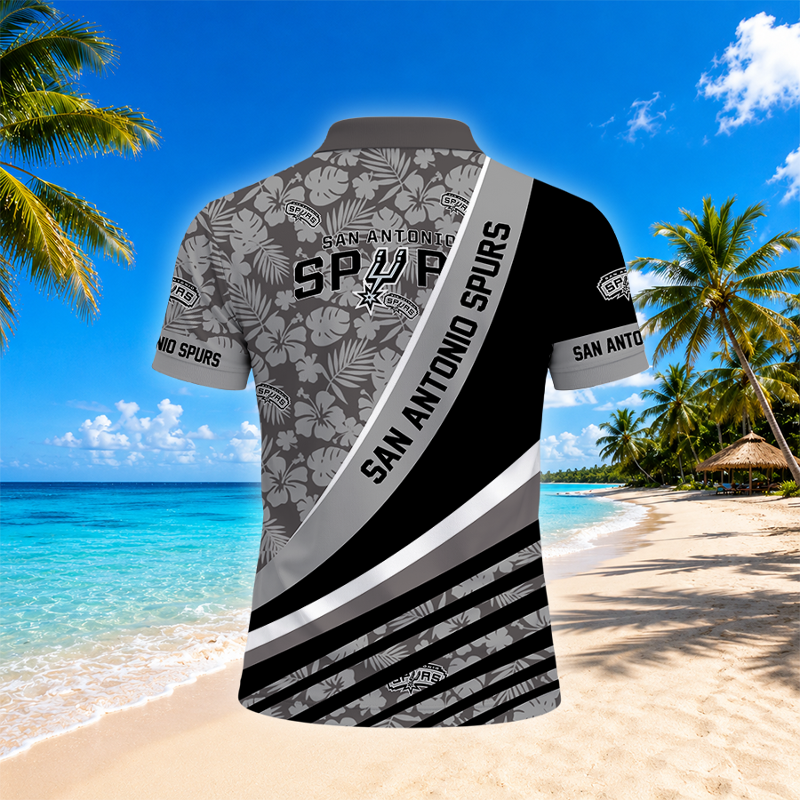 Limited Edition – Customized NBA San Antonio Spurs Polo Shirt - Image 2