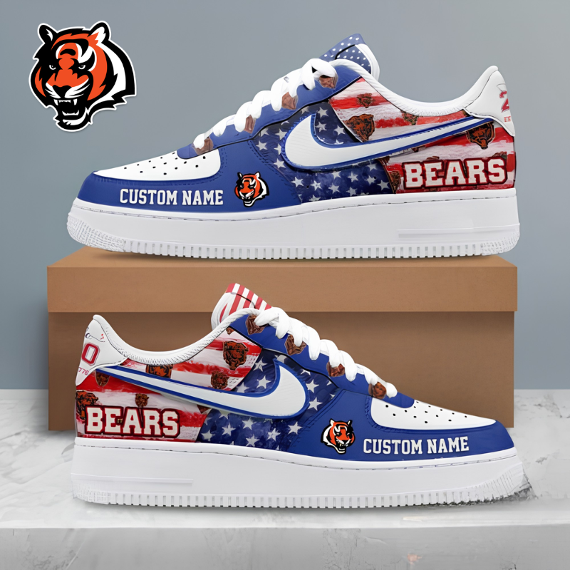 Limited Edition – Customized NFL Chicago Bears Af1 Shoes