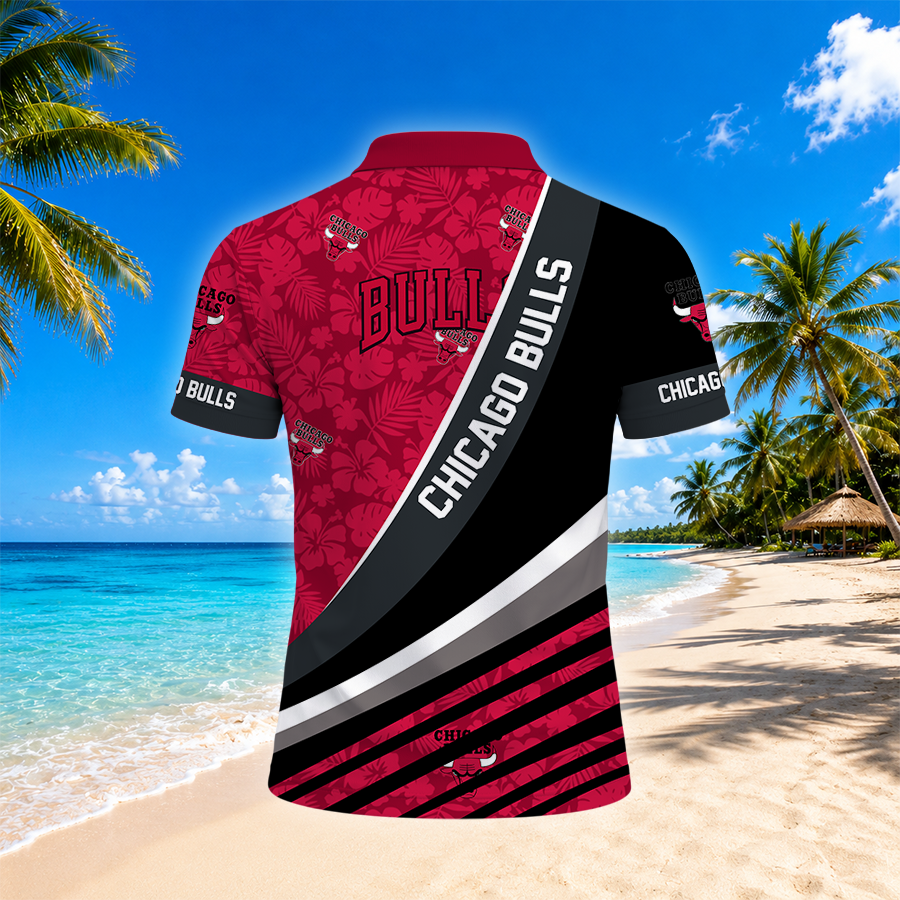 Limited Edition – Customized NBA Chicago Bulls Polo Shirt - Image 2
