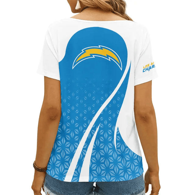 Limited Edition – Customized NFL Los Angeles Chargers V-Neck Female Shirt - Image 2