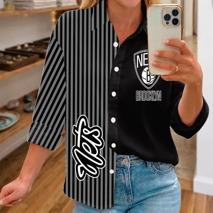 Limited Edition – Customized NBA Brooklyn Nets Women Casual Shirt For Fan