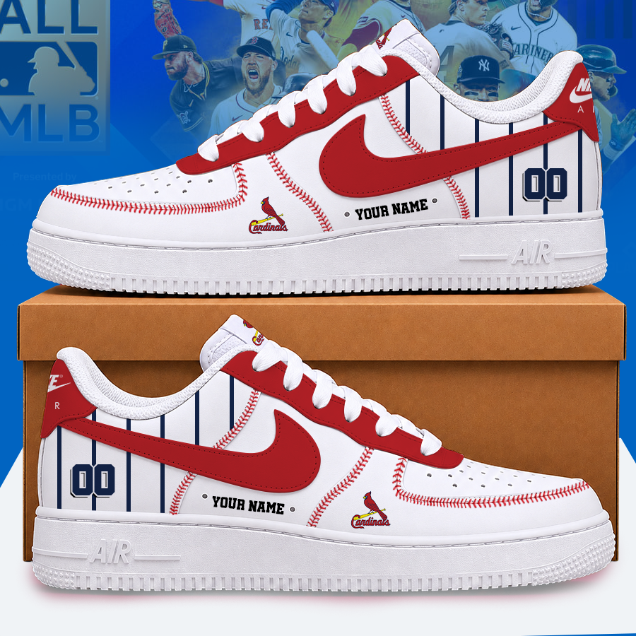 Limited Edition – Customized MLB St. Louis Cardinals Af1 Shoes