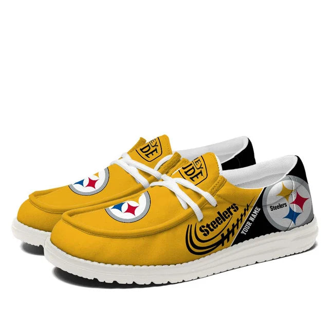 Limited Edition – Customized NFL Pittsburgh Steelers Loafer Shoes - Image 2