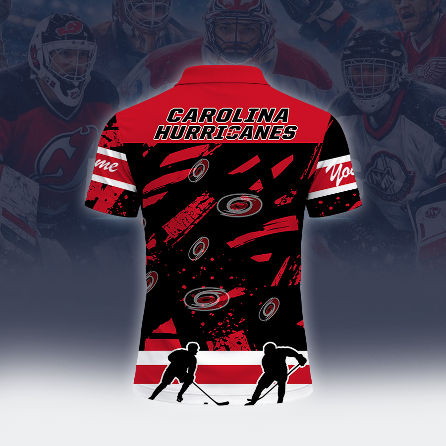 Limited Edition – Customized NHL Carolina Hurricanes Polo Shirt - Image 2