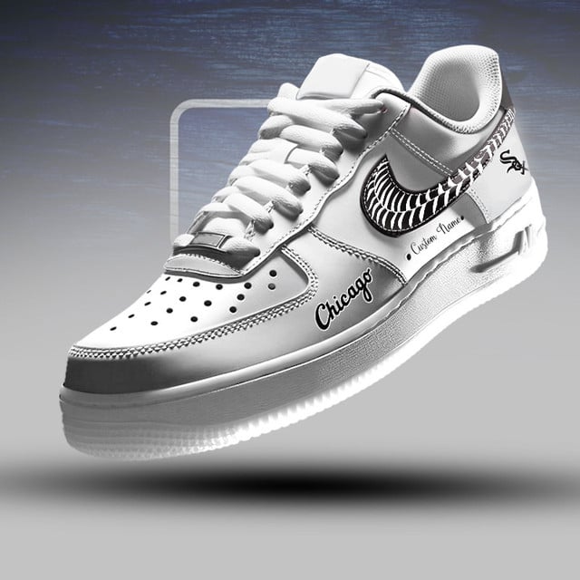 Limited Edition – Customized MLB Chicago White Sox Af1 Sneakers - Image 2