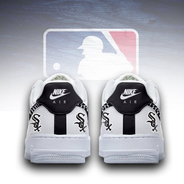 Limited Edition – Customized MLB Chicago White Sox Af1 Sneakers - Image 3