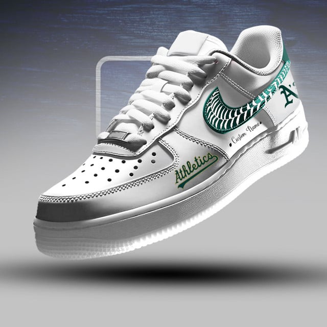 Limited Edition – Customized MLB Oakland Athletics Af1 Sneakers - Image 2