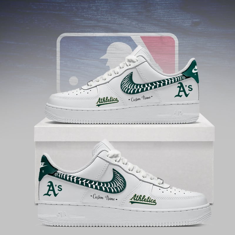Limited Edition – Customized MLB Oakland Athletics Af1 Sneakers