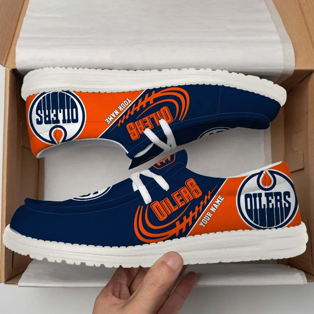 Limited Edition – Customized NHL Edmonton Oilers Premium Loafer Shoes