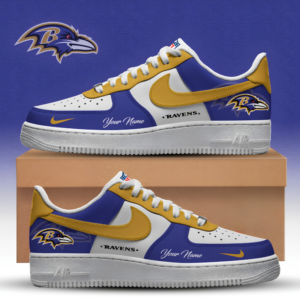 Limited Edition – Customized NFL Baltimore Ravens Af1 Sneakers