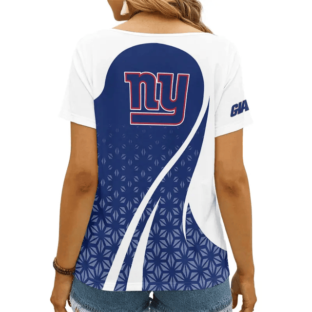 Limited Edition – Customized NFL New York Giants V-Neck Female Shirt - Image 2
