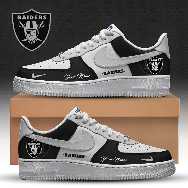 Limited Edition – Customized NFL Las Vegas Raiders Af1 Sneakers