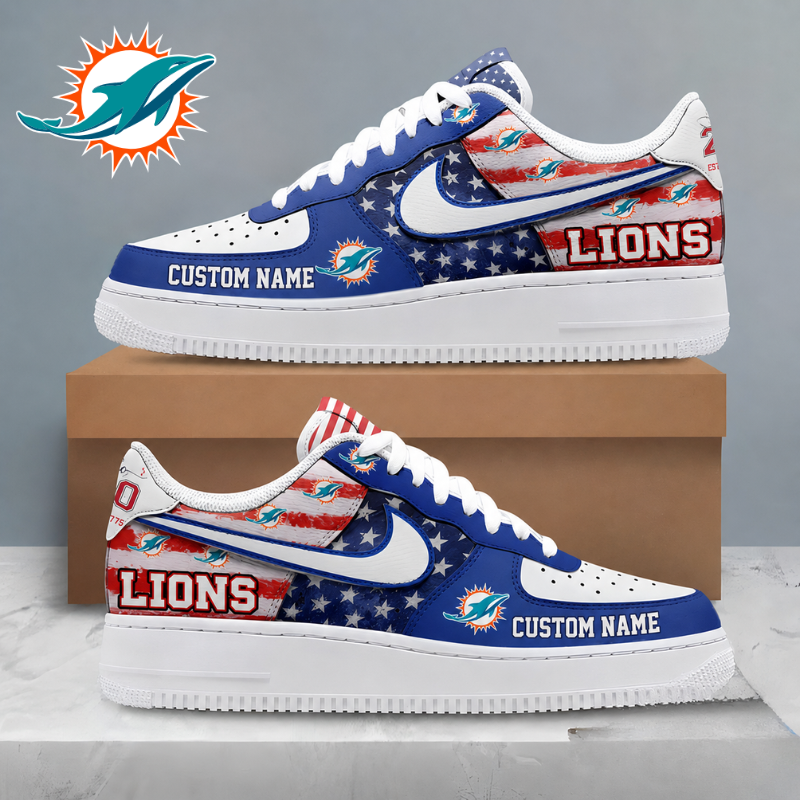 Limited Edition – Customized NFL Miami Dolphins Af1 Shoes