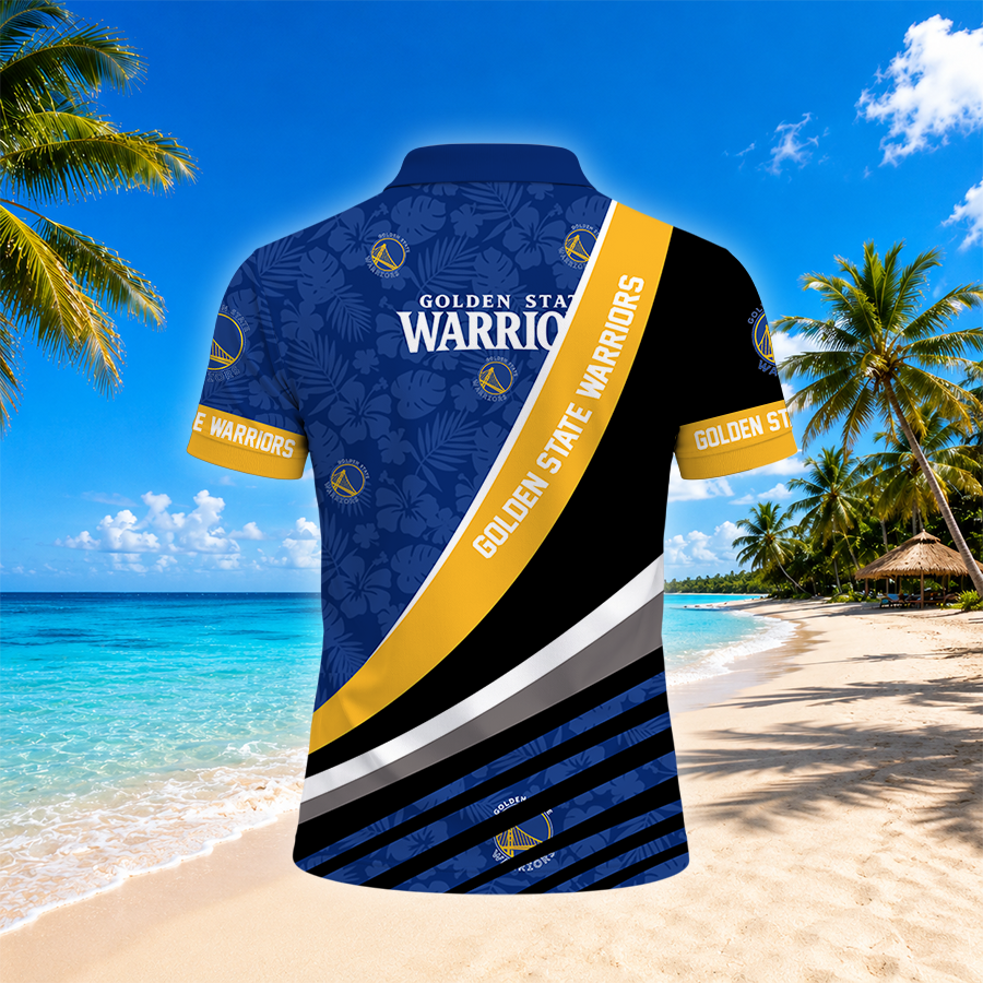 Limited Edition – Customized NBA Golden State Warriors Polo Shirt - Image 2