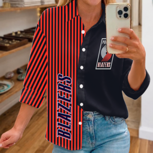 Limited Edition – Customized NBA Portland Trail Blazers Women Casual Shirt For Fan