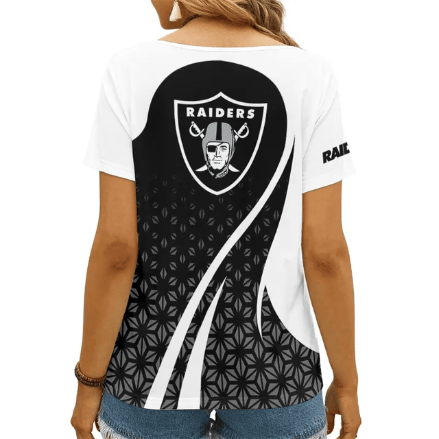 Limited Edition – Customized NFL Las Vegas Raiders V-Neck Female Shirt - Image 2