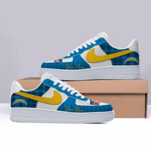Limited Edition – Customized NFL Los Angeles Chargers Af1 Shoes
