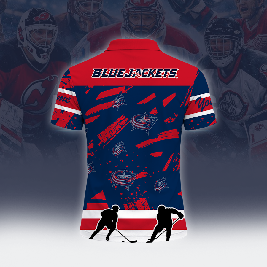 Limited Edition – Customized NHL Columbus Blue Jackets Polo Shirt - Image 2