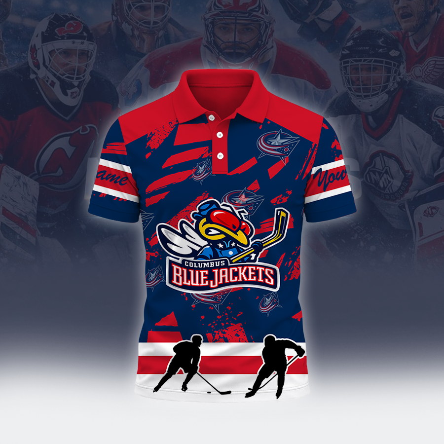 Limited Edition – Customized NHL Columbus Blue Jackets Polo Shirt