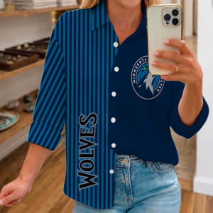 Limited Edition – Customized NBA Minnesota Timberwolves Women Casual Shirt For Fan